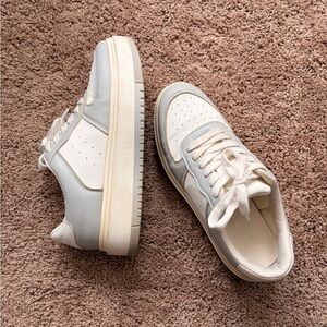 White and Gray Sneakers